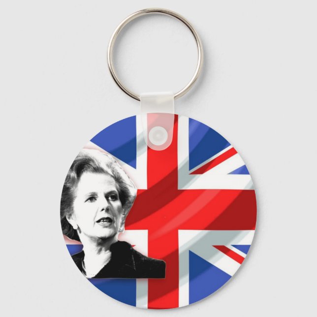 Margaret Thatcher Union Jack Schlüsselanhänger (Vorderseite)