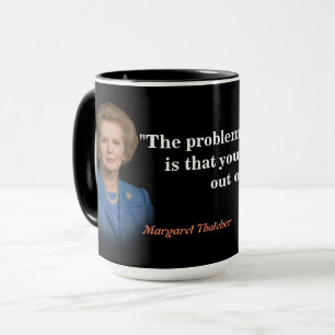 Margaret Thatcher Zitat zum Sozialismus Tasse