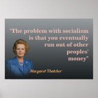 Margaret Thatcher zitiert Sozialismus-Poster