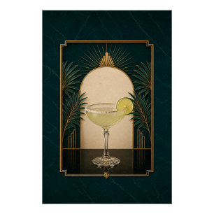 Margarita Art Deco Poster Bar Kunst