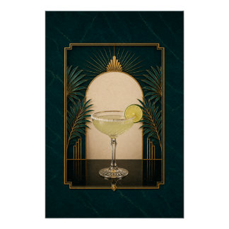 Margarita Art Deco Poster | Bar Kunst