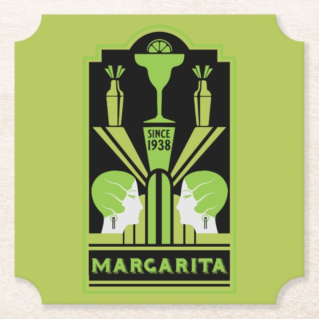 Margarita Art Deco Untersetzer (Vorderseite)