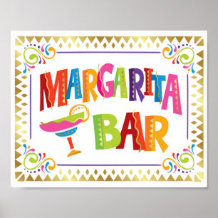 MARGARITA BAR Fiesta Party signieren Poster