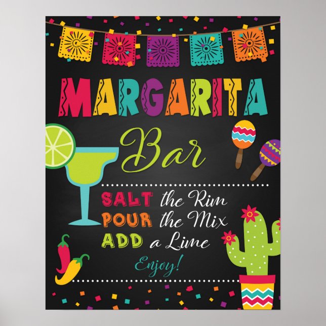 Margarita Bar Sign Poster (Vorne)
