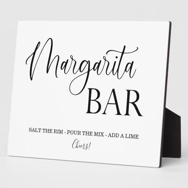 Margarita Bar wedding sign Tabletop Plaque Fotoplatte (Seite)
