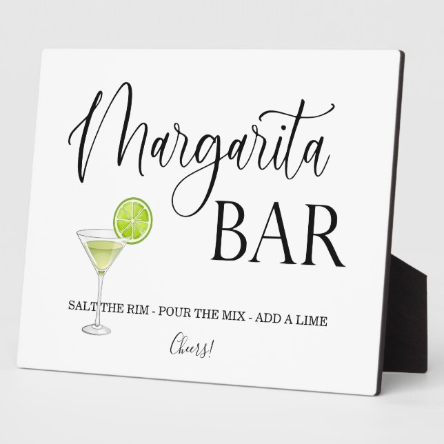 Margarita Bar wedding sign Tabletop Plaque Fotoplatte (Seite)