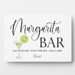 Margarita Bar wedding sign Tabletop Plaque Fotoplatte