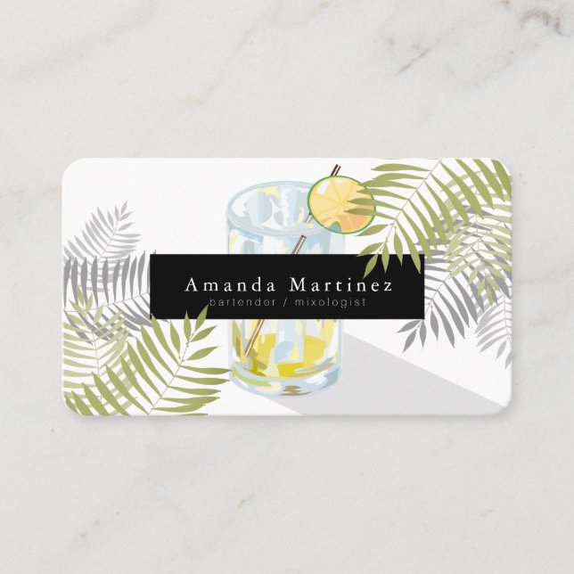 Margarita Barkeeper Mixologist Business Card Visitenkarte (Vorderseite)