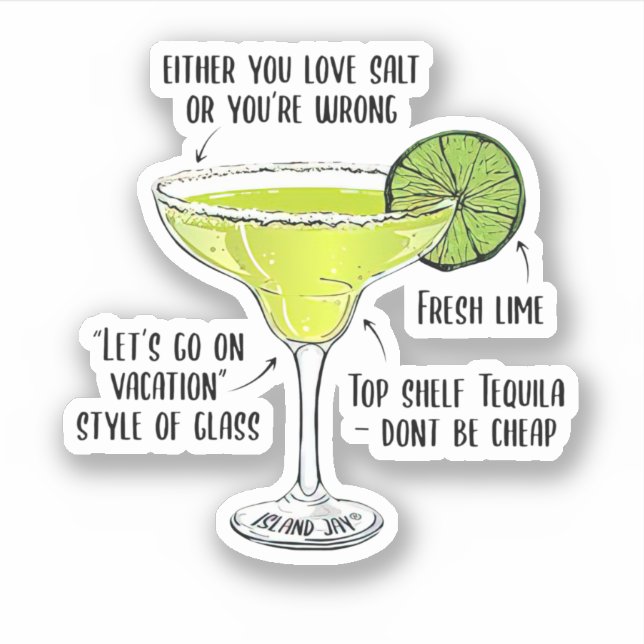 Margarita Bau startlos, egal ob Sie Liebe Salz Aufkleber (Vorderseite)