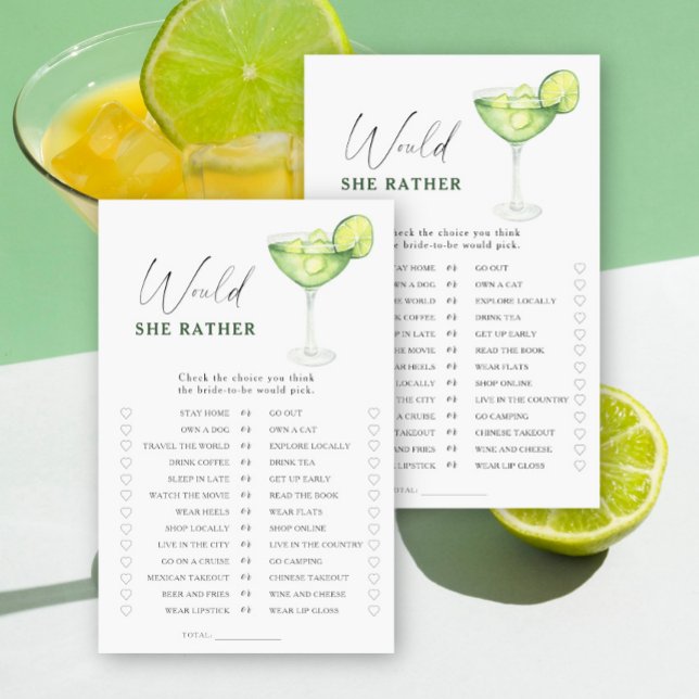 Margarita Brautparty Möchten Sie lieber spielen (Von Creator hochgeladen)