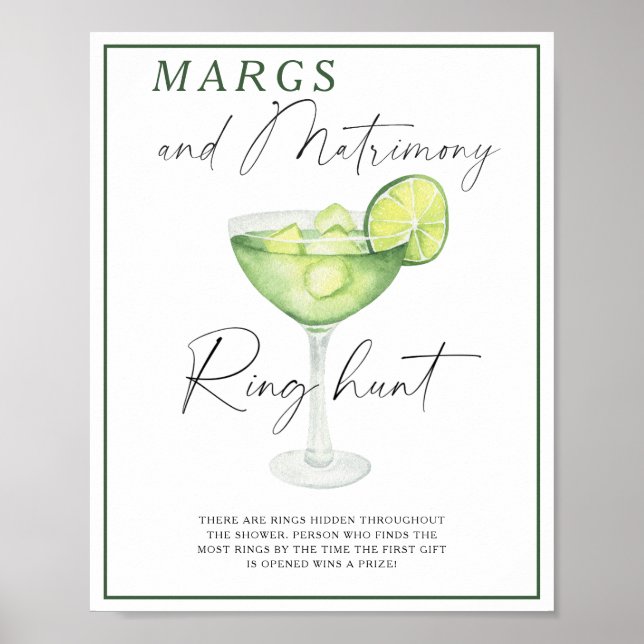 Margarita Brautparty Ringjagd Poster (Vorne)