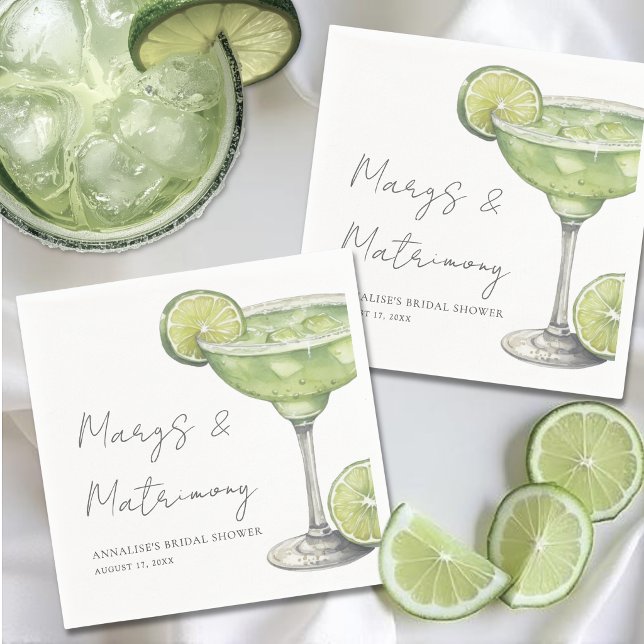 Margarita-Brautparty Serviette (a lime margarita from the top down. put on a gray background. make it hyper realistic)