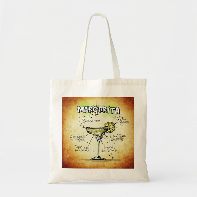 Margarita Cocktail abstraktes Design Tote Bag Tragetasche (Vorne)