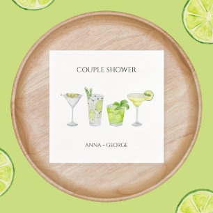 Margarita Cocktail Bridal Paare Dusche Serviette