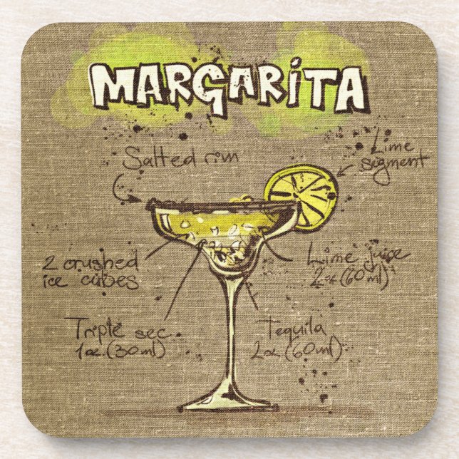 Margarita Cocktail Drink Untersetzer (Vorderseite)