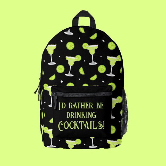Margarita Cocktail Gemustert Bedruckter Rucksack (Von Creator hochgeladen)