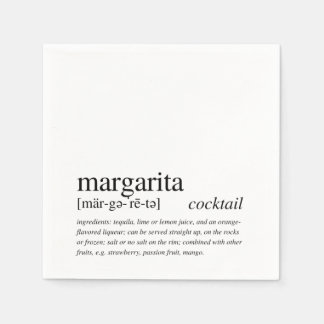 Margarita Cocktail Modernes Zitat Schwarze Typogra Serviette