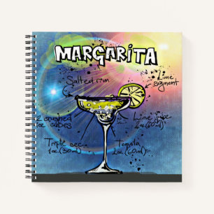 Margarita Cocktail (Nr. 9 von 12 Sets mit Rezept f Notizbuch