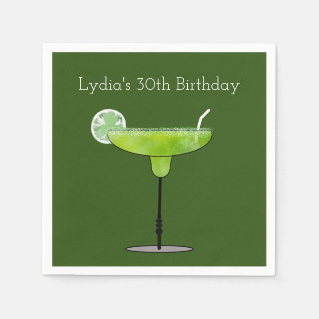 Margarita Cocktail Paper Napkin Serviette (Vorderseite)