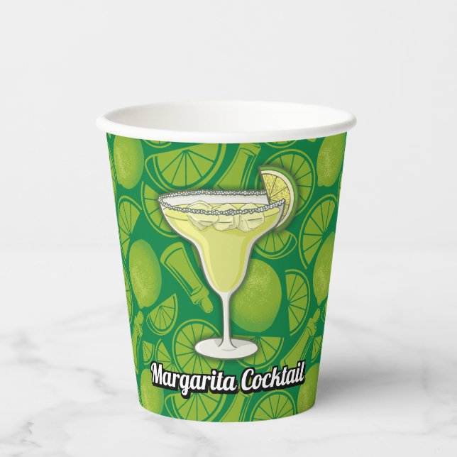 Margarita Cocktail Papier Cups Pappbecher (Vorderseite)