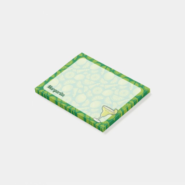 Margarita Cocktail Post-it Klebezettel (angewinkelt)