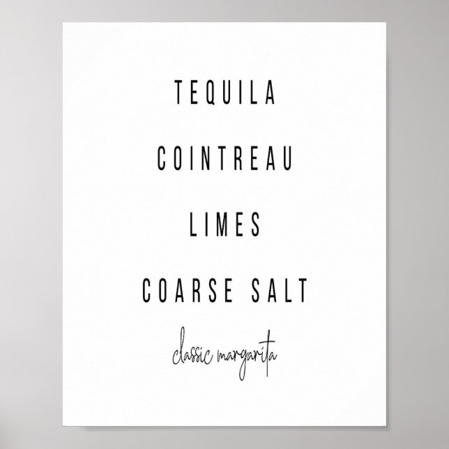 Margarita Cocktail Rezept Poster (Vorne)