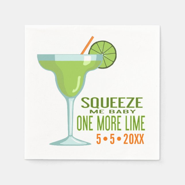 Margarita Cocktail | Squeeze Me Baby noch Limon Serviette (Vorderseite)