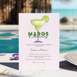 Margarita Coctail Margs & Matrimony Bridal Dusche Einladung