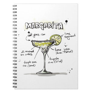 Margarita Drink Rezept Design Notizblock
