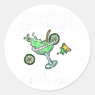 Margarita Emergency Shirt Mexican Fiesta Funny Cin Runder Aufkleber