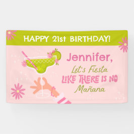 Margarita Fiesta Adult Birthday Party Banner