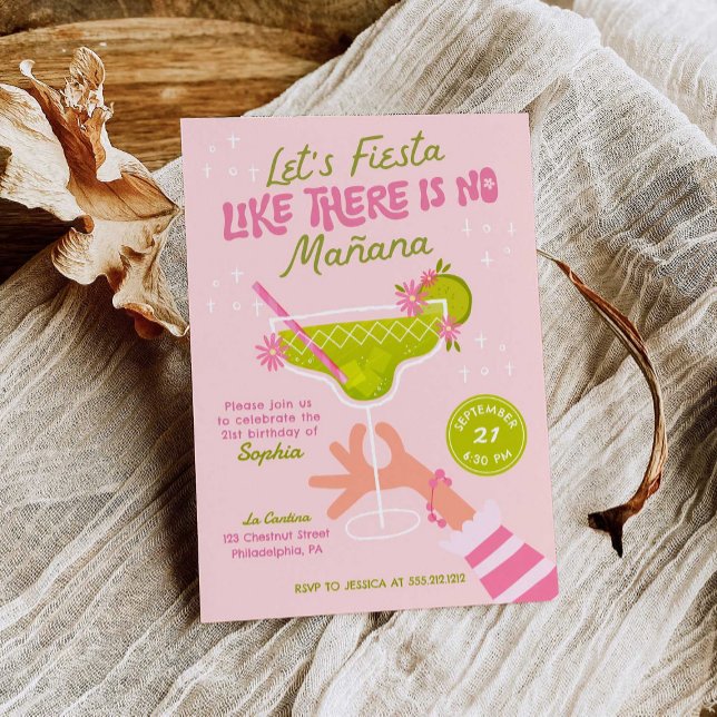 Margarita Fiesta Adult Birthday Party Einladung (Von Creator hochgeladen)