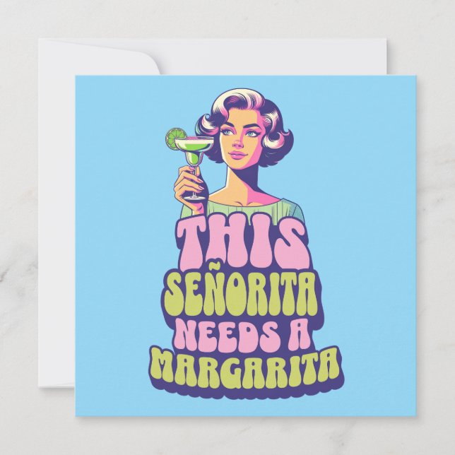 Margarita Fiesta Cocktail Party Feier Einladung (Vorderseite)