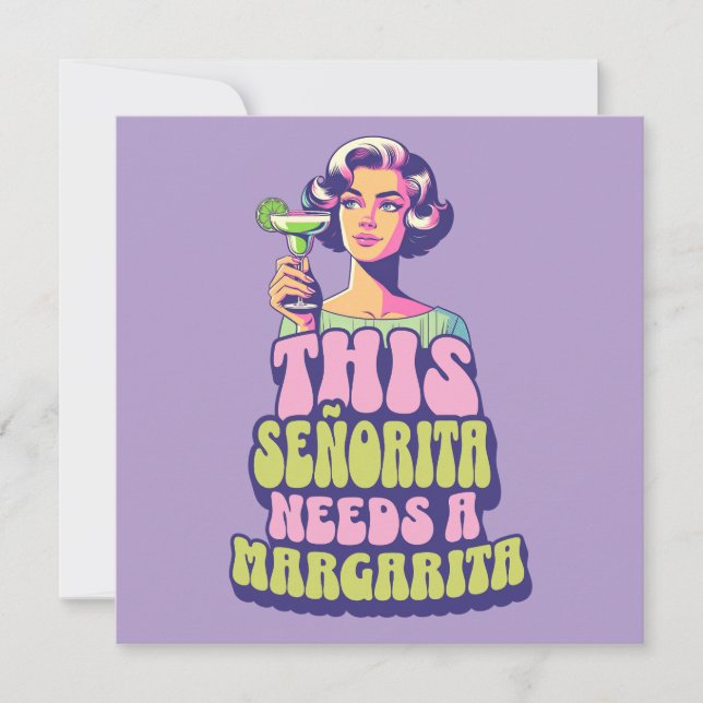 Margarita Fiesta Cocktail Party Feier Einladung (Vorderseite)