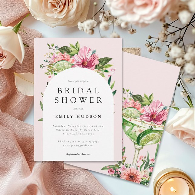 Margarita Fiesta Floral Brautparty Einladung (Von Creator hochgeladen)