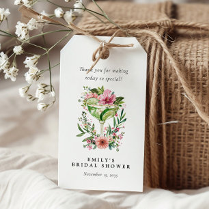 Margarita Fiesta Floral Brautparty Geschenkanhänger