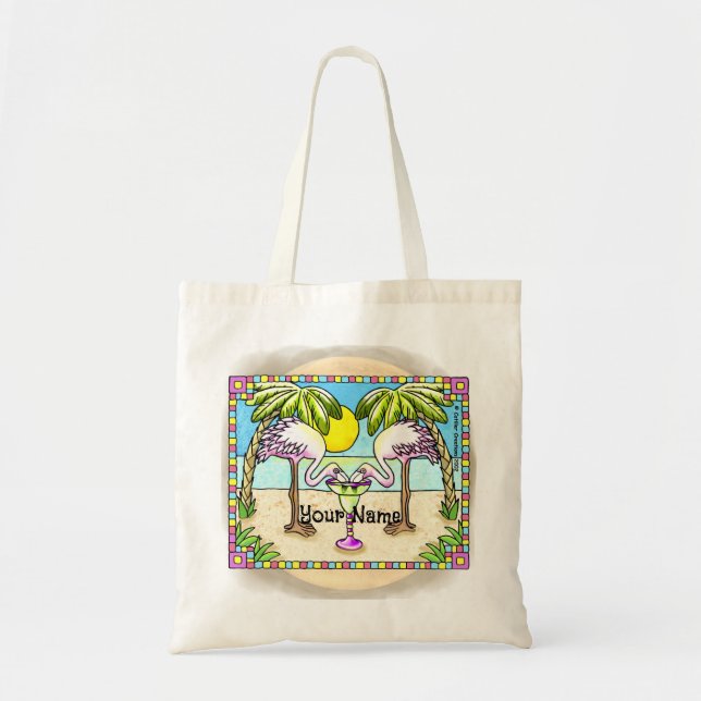 Margarita Flamingo Tote Bag Tragetasche (Vorne)