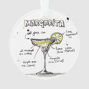 Margarita-Getränk-Rezept-Entwurf Ornament