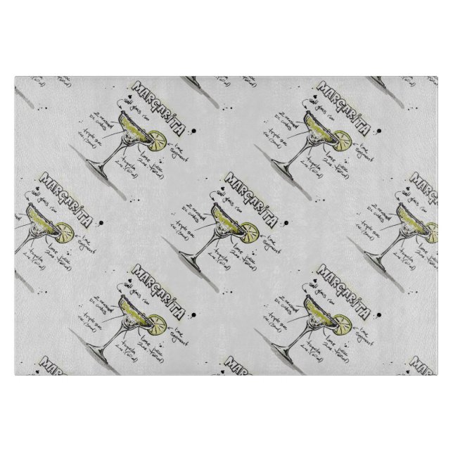 Margarita-Getränk-Rezept-Entwurf Schneidebrett (Vorderseite)