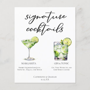 Margarita Gin & Tonic Signature Cocktails Menü