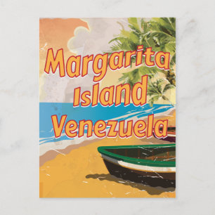 Margarita-Insel Vintage-Reiseplakat-Druck Postkarte