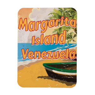 Margarita Island Vintage Reiseplakat Magnet