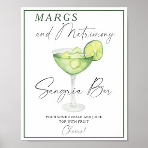 Margarita-Junggesellinnenabschied-Sangria-Bar Poster