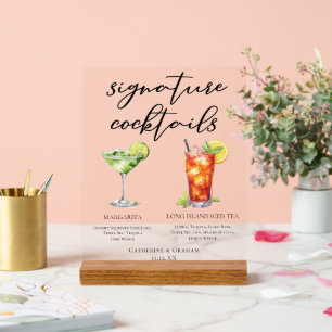 Margarita Long Island Signature-Cocktails Party Acrylschild