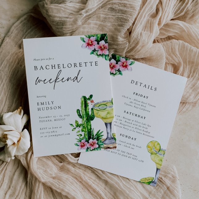 Margarita Mexican Bachelorette Weekend Einladung (Von Creator hochgeladen)