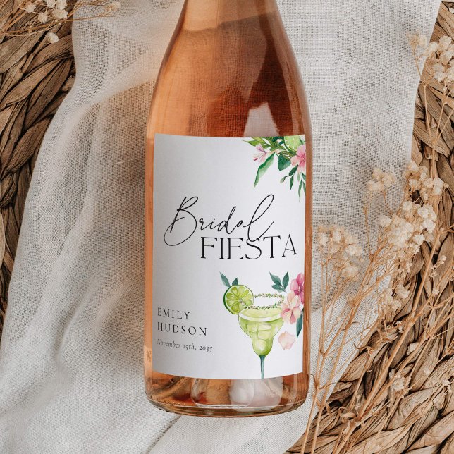 Margarita Mexican Fiesta Brautparty Weinetikett (Von Creator hochgeladen)
