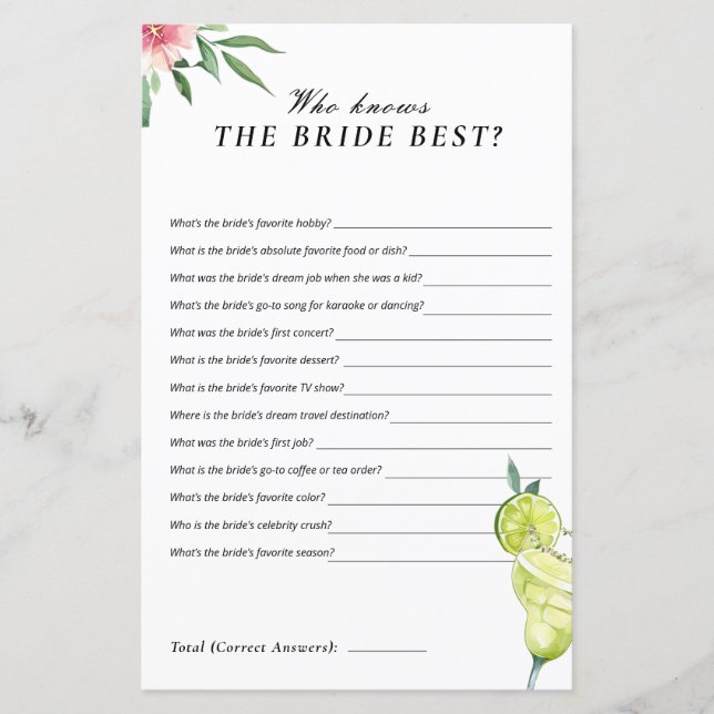 Margarita Mexikaner, die die Bride Best Game kennt (Vorderseite)