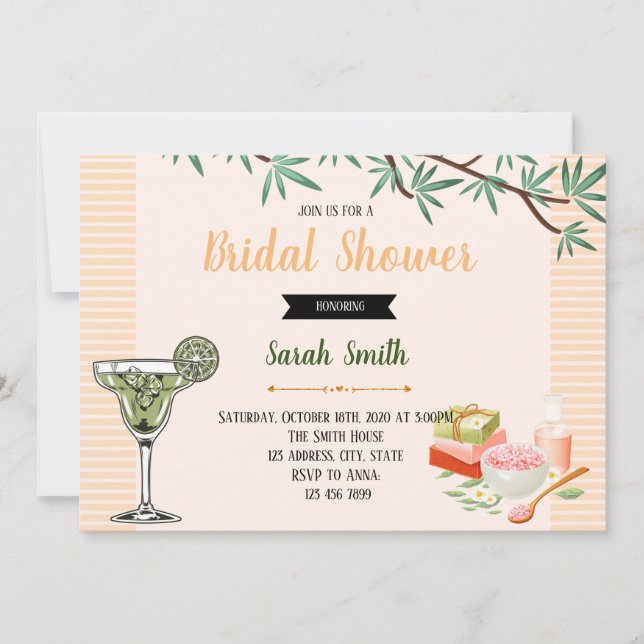 Margarita Mini Gesichtsbehandlung Party Einladung (Vorderseite)