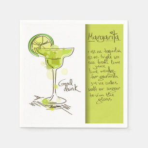 Margarita Recipe Serviette