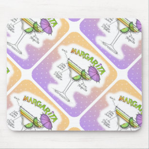 MARGARITA-REZEPT COCKTAIL-KUNST MOUSEPAD